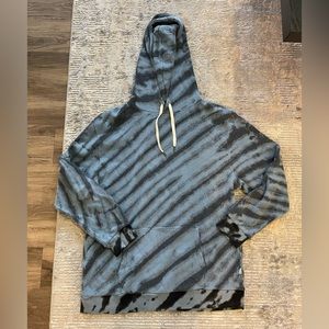 Feat blue tye dye fuzzy sweatshirt